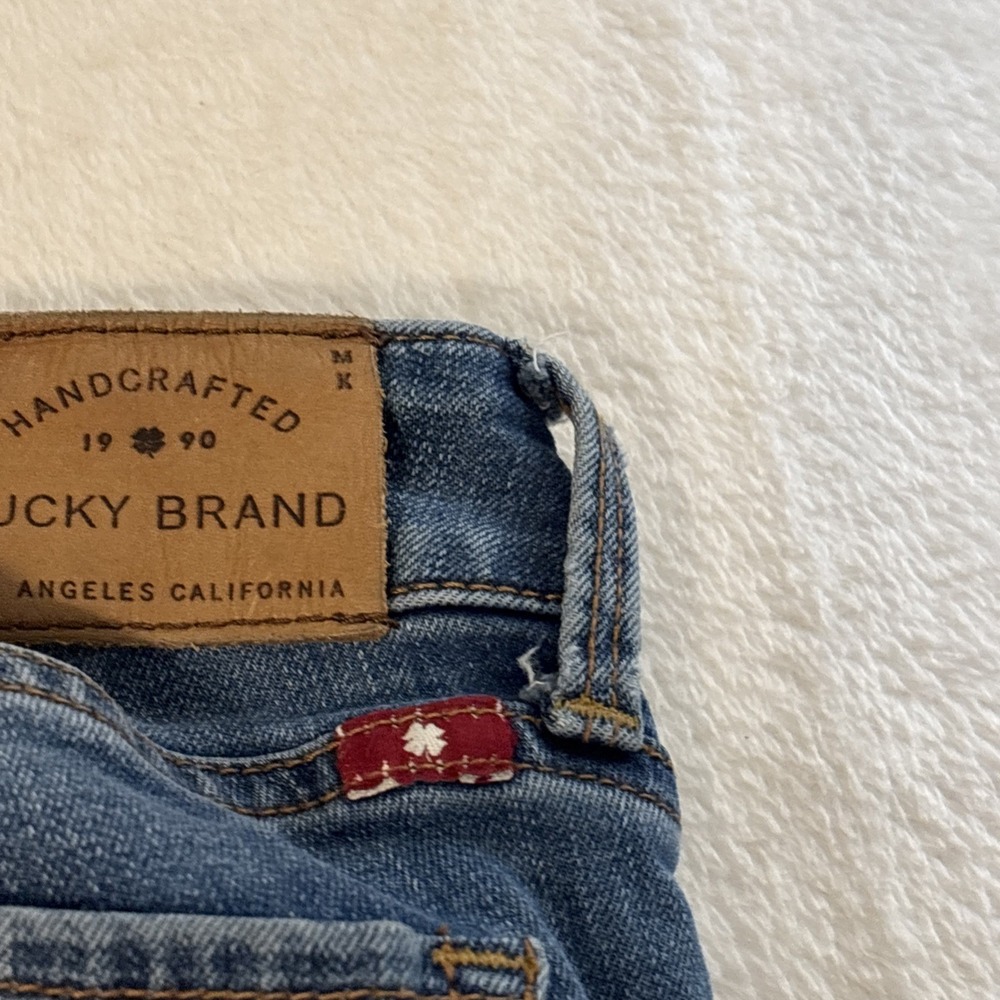 Lucky Brand Leyla Boot Jean Women Size 8 With 28 Inseam Blue Stretch Flare Denim - Picture 12 of 13